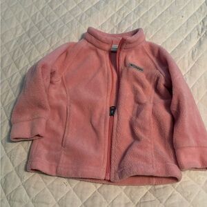 Columbia Light Pink Fleece Full-Zip Jacket